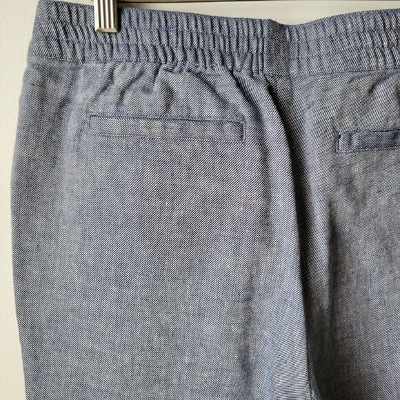 EUC LAND'S END LINEN BLEND DENIM STYLE SOFT SLIM LEG PANTS SZ 10 / M - Picture 4 of 16
